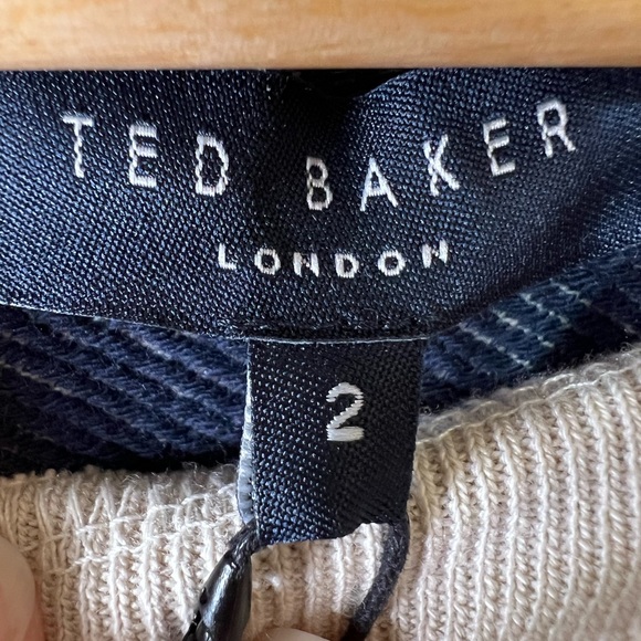 NWT Ted Baker London Lawn Colour Block Sweatshirt Sweater Navy/Pink Men’s Size:S - Picture 6 of 12